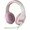 Konix Geek Girl Cuffie gaming con cavo Crystal PS4, PS5, Switch, Xbox One e Series X|S - Microfono - Cavo da 1,5 m - Connettore Jack da 3,5 mm - Bianco e rosa