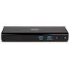 Hamlet HDOCKS300TC - Docking Station con Porte di Espansione per Notebook con Doppia Interfaccia USB 3.0 TYPE-C e Type-A, Dotato di Porte Video HDMI+DVI+ HUB 6P +LAN Gigabit + 2x Jack Audio 3.5mm