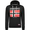 Geographical Norway - Felpa con cappuccio da uomo a maniche lunghe GAELIG, Nero , S
