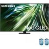 Samsung TV Neo QLED 4K 65" QE65QN90DATXZT Smart TV Wi-Fi Titan Black 2024, Processore NQ4 AI GEN2, Tecnologia Quantum Matrix, Neo Slim Design, Dolby Atmos