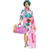 Barbie - Extra Fly, bambola Ken viaggiatore con look da spiaggia, outfit alla moda dal motivo tropicale, con tavola da surf e borsone, accessori inclusi, giocattolo per bambini, 3+ anni, HNP86