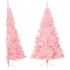 vidaXL Albero di Natale Artificiale a metà con Supporto Rosa 240cm PVC