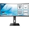 Aoc Pro-line CU34P2A Monitor PC 34 Pollici 2K Ultra HD 3440 x 1440 Pixel