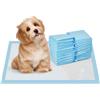 PawHut Set 100 Tappetini Igienici per Cani a 6 Strati in Tessuto non Tessuto, Carta e PE, 45x30 cm, Blu e Bianco