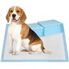 PawHut Set 80 Tappetini Igienici per Cani a 6 Strati in Tessuto non Tessuto, Carta e PE, 60x60 cm, Blu e Bianco