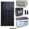 Energiasolare100 Kit Solare Fotovoltaico 150W 12V Batteria AGM 100Ah Baita Chalet Casa