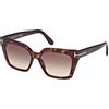 Tom Ford Occhiali da Sole WINONA FT 1030 DARK HAVANA/LIGHT BROWN SHADED 53/15/140 donna