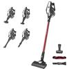 Hoover H-Free 300 HF322TH 011 Scopa Elettrica Senza Sacco e Senza Filo, Spazzola Anti - Grovigli, Autonomia 40 min, 240W, Ricarica Veloce, Accessori Integrati, Grigio Rosso