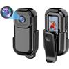 Plyisty Piccola Action Camera, Fotocamera Corporea con Display LCD da 0,96 Pollici, Video Grandangolare da 140°, Registrazione HD 1080P, per Mountain Bike, Animali Domestici, Viaggi