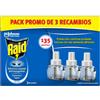 Raid ® Elettrico Liquido 135 Notti - Ricambi Anti Zanzare comuni e Tigre - 3 pezzi di ricambio 45 notti, La confezione può variare