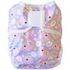 Pss! Pannolino riutilizzabile in tessuto regolabile con bottoni, per bambini da 0 a 3 anni - 4 assorbenti e 2 barriere contenitive - Impermeabile e comodo - 1 unità - Modello Glam - Unicorni