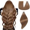 Einbeauty Extension Capelli Veri Biadesive 40cm 40g - Marrone Cioccolato Invisibile (16 Inch, 4#) - 20 Pezzi