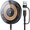 JSAUX Mag-Safe - Caricatore magnetico senza fili, 15 W, compatibile con caricatore MagSafe iPhone 15/15 Pro/15 Pro Max 14 13 12 Airpods trasparente