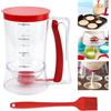 NAROSEBE Dispenser per Pastella per Pancake 900ml Separatore Manuale per Pastella Dosatore per Impasti Mixer Manuale per Pancake Dosatore per Pancake Plastica per Pancake Cupcake Torta e Waffle