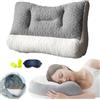 NNBWLMAEE Restiva, Cuscino Restiva per apnea notturna, cuscino ortopedico a trazione cervicale, per chi dorme su fianco, schiena, stomaco, protegge collo e spalle (grigio, cuscino medio (8 cm)