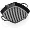 LE CREUSET Grill quadrato profondo Evolution in ghisa vetrificata, 30 cm, Nero Matt, 20200300000422