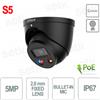 Dahua IPC-HDW3549H-AS-PV-S5-DG - Telecamera S5 dome WizSense video analisi IP da esterno onvif PoE 5mp Mart Dual Light 2.8mm Nero - Dahua