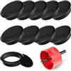 Sewokon 10 Pezzi Passacavi Scrivania, Diametro 60 mm Passacavo per Scrivania, passa cavi da scrivania, passacavo, Copri Foro per Cavi da Scrivania, con 1 Sega a Tazza 60 mm