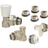 SOMATHERM FOR YOU, 601521201, Kit radiatore manuale universale a squadra 3/8 (12x17) o 1/2 (15x21) Kit completo SFY, riscaldamento, Accessori per Radiatore