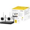 VIMAR 46KIT.036C Kit TVCC WiFi con: 2 telecamere 46242.036C a colori 3 Mpx, 1 NVR WiFi 4Ch@3Mpx, controllo da app VIEW Product, rilevazione audio, movimento e invio notifiche, HDD 1TB incluso, Bianco