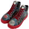 DOGO Women Vegan Leather Multicolor Ankle Boots - Bear With a Balloon Design