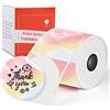 Phomemo Rosa Dazzle Etichette Rotonda 1.96x1.96 (50x50mm) - Compatibile con M110 M120 M220 M221 M108 M102 M100 M150 M250 M260 Etichettatrice - 140 per Rotolo