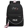 EnjoyYourLife KPOP Stray Kids Zaino con Caricatore USB e Cuffie e Porta Portatile Unisex Zainetto Scuola Media Ragazza e Ragazzo Casual Backpack Daypack