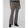 Allude Pantaloni Neri In Lana Con Cashmere Da Donna Allude
