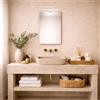 Baikal Specchio da bagno, varie forme e misure disponibili. Opzione con e senza LED. Stili che si adattano al bagno o a qualsiasi stanza della casa. 40 x 60 cm Specchio con Applique LED, 280034989