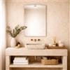 Baikal Specchio da bagno, varie forme e misure disponibili. Opzione con e senza LED. Stili che si adattano al bagno o a qualsiasi stanza della casa. 60 x 80 cm Specchio con Applique LED, 280034991