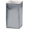 Kleine Wolke # 5065 124 852 - Bicchiere da Bagno Rettangolare della Gamma Glamour in Porcellana, Colore: Argento