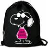 Logoshirt® Peanuts I Snoopy I Joe Cool (Rosa) I Sacca sportiva I Stampata I AZU-free I nero I Design originale su licenza