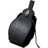 Thajaling Borsa da cintura vichinga medievale da in ecopelle nera da retrò portatile con coulisse per dadi rinascimentali per il LARP Cosplay