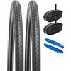 YunSCM 2Pcs Pieghevole 26 pollici pneumatici 26x1.75 ETRTO 47-559 e 26 pollici Camera d'aria AV32mm valvola Schrader, compatibile Bicicletta 26x1.75 pneumatici e Camera d'aria