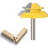 APlus Fresa per Tagli a 45 Gradi, APlus 8mm Router Bits di Falegnameria, Frese Trapano Lavorazione del Legno Strumenti