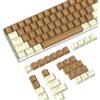 LexonElec 104 Tasti ABS Keycaps, Double Shot Copritasti per Tastiera Meccanica, Profilo OEM Set di Tasti per Tastiera ANSI, Gateron Kailh Cherry MX Tastiera Gaming(Caffè, Solo Copritasti)