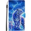 Xkladz Cover per Samsung Galaxy A55 5G Flip Caso in Pelle PU Disegni Colorato Motivo con Bello Modello Magnetica a Libro Supporto Case Portafoglio Antiurto Custodia per Galaxy A55 5G, Tigre Blu