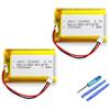 CITYORK 3.7V 2000mAh 103450 Batteria agli ioni di litio polimero ricaricabile con connettore JST 2 pezzi