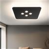 URing Plafoniera LED Soffitto Dimmerabile Moderna 40W Lampada da Soffitto Quadrata con Telecomando 3000K-6500K 3200LM Plafoniera Lampadario LED Design Acrylic per Cameretta Cucina Soggiorno Ufficio