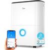 MIDEA Deumidificatore silenzioso 20 l per umidità interna fino a 50 m2/100 m3 - Deumificatori di umidità in camera con serbatoio estraibile - Deumificatore piccolo a basso consumo dehumifier