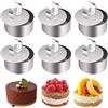 Anicy 6 Pezzi Coppapasta tondi 8cm - Coppa Pasta di Acciaio, Anello per Torte in Acciaio Inossidabile, Adatto per Torte Fatte in casa, Dessert, Biscotti, Torte Mousse