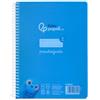 Liderpapel Quaderno a spirale din a5 pautaguia copertina plastica 80h 90gr quadro pautado 3 mm con margine colore blu - Unità -