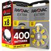 Udivita 400 Batterie per apparecchi acustici Rayovac Extra 10. - 50 blister da 8 batterie