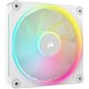 CORSAIR iCUE LINK LX120 RGB 120 mm PWM Ventola Confezione Singola - Doppio Anello Luminoso - Richiede iCUE LINK System Hub (Venduto Separatamente) - Tecnologia CORSAIR AirGuide - Bianco