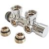 SOMATHERM FOR YOU, 601521502, Distributore termostatico cromato da muro per installazione bitubo MF1/2 (15x21), per montaggio con semplice avvitamento, Tappo sostituibile con una testa termostatica.