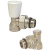 SOMATHERM FOR YOU, KITRADSN, Kit 2 pezzi rubinetto manuale angolare MF1/2 (15x21), Kit completo SFY, riscaldamento, Accessori per Radiatore