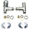 SOMATHERM FOR YOU, 601520103, Kit termostabilizzabile 1/2 (15x21) cromato per asciugamano SFY con volante manuale e connessione per tubo di rame diametro 14