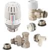 SOMATHERM FOR YOU, 601521908, Kit con testa termostatica VT0,2, completo di 2 staffe universali 3/8 (12x17) o 1/2 (15x21), Connessione universale, Accessori per radiatore