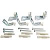 SOMATHERM FOR YOU, 601520304, Set di 3 fissaggi regolabili per radiatore in acciaio a pannello senza staffa - Composto da 3 console, 6 viti (8x60), 6 tasselli (10x60)