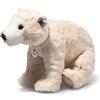 Steiff Peluche Teddies for Tomorrow Orso Polare Siro, animale di stoffa con occhi in plastica per bambini e bambine, pupazzo di 30 cm, bianco, 062575